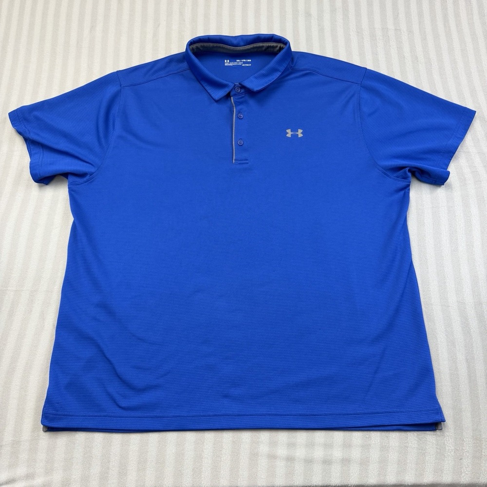 Under Armour Polo Shirt Mens‎ 3XL Blue HeatGear Golf
